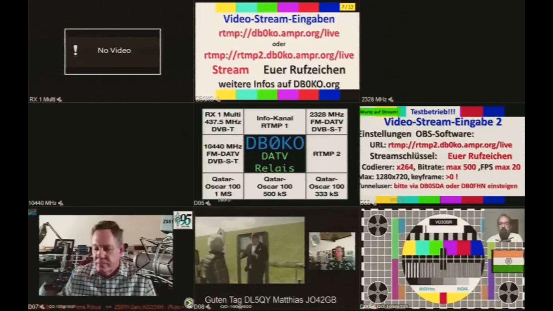 DB0KO-Livestream mit 3xQO-100