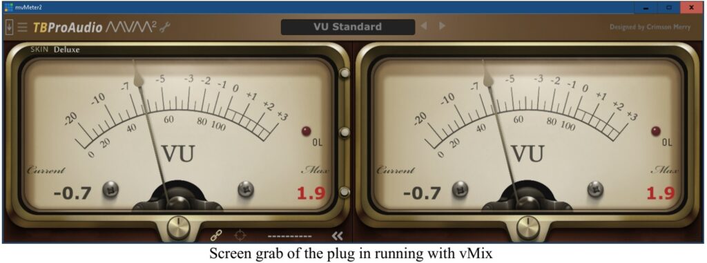 VU-Meter für vMix